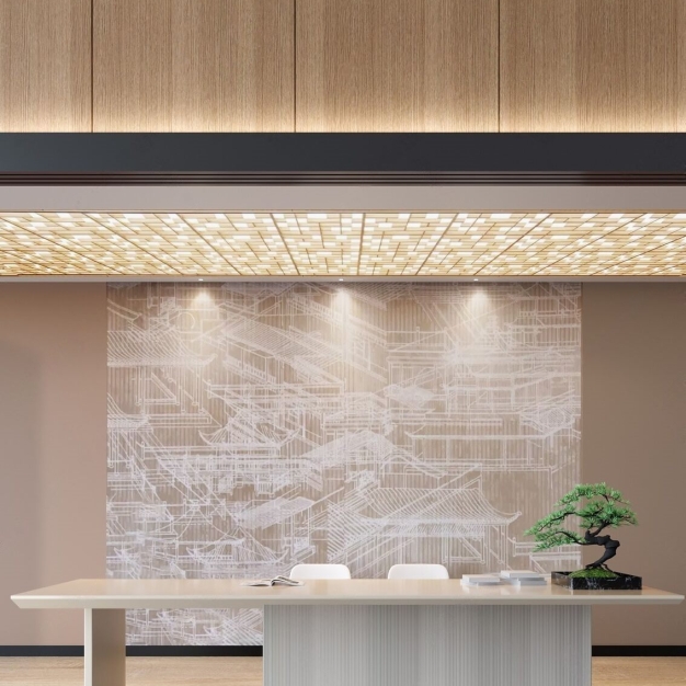 新中式接待台3D模型